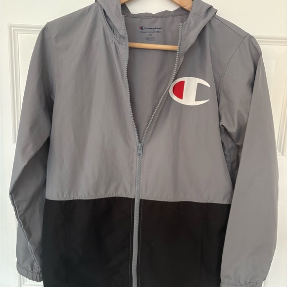 Champion Kids Two-Tone Gray and Black Raincoat - Picture 8 of 8